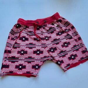 Patterned Drawstring Shorts AMERICAN STITCH CUT HEM Flawed Size Medium